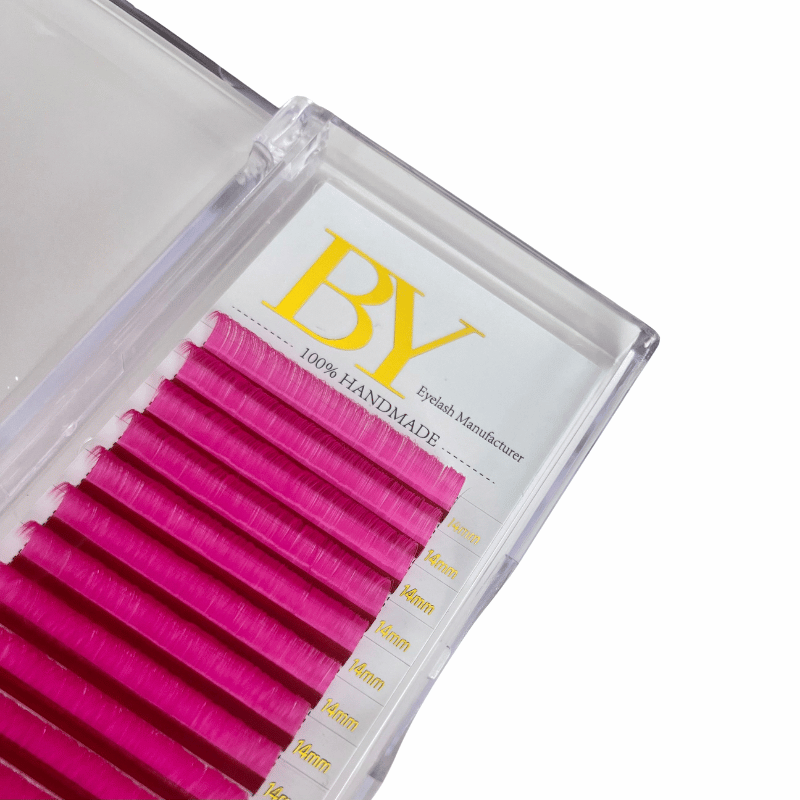 BY Wholesale Cashmere/silk/mink 0.05/0.07mm color lash extensions Silk/ Faux Mink