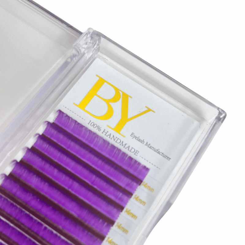 BY Wholesale Cashmere/silk/mink 0.05/0.07mm color lash extensions Silk/ Faux Mink