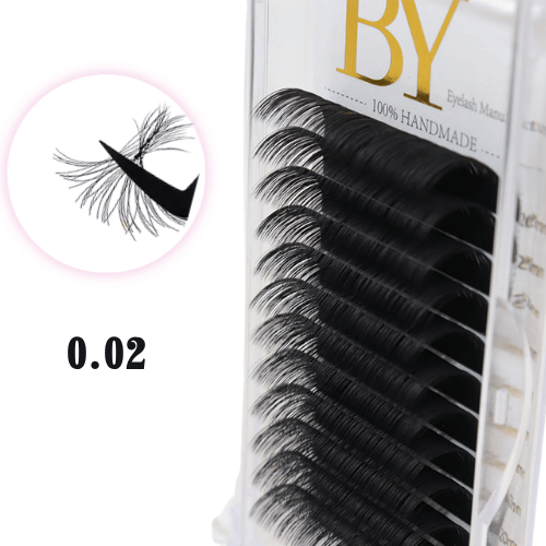 BY 0.02 mix trays Volume Lash