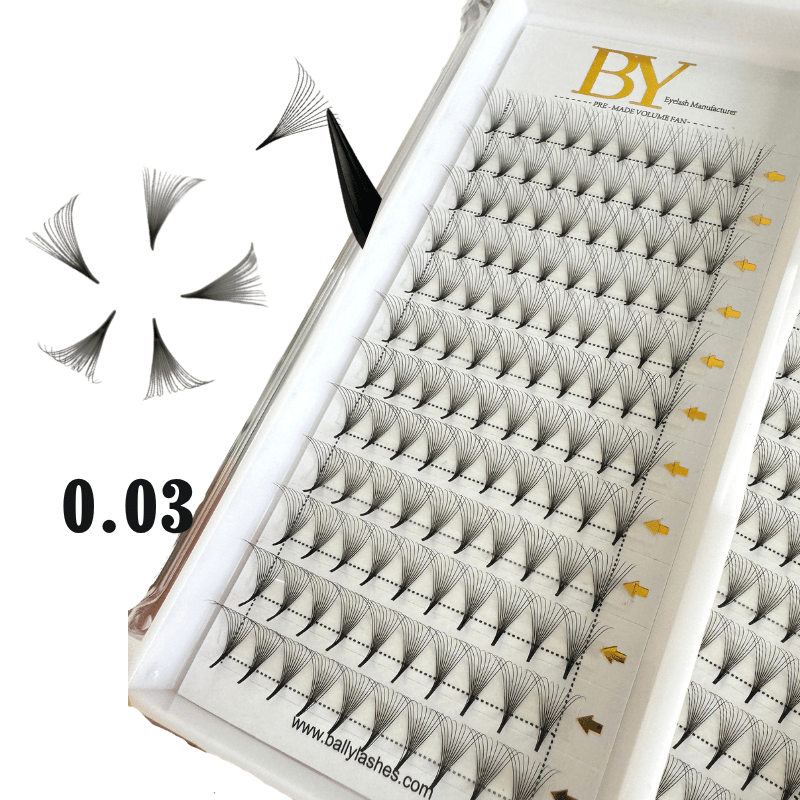 BY 0.03 Middle Stem Premade Fan Lash