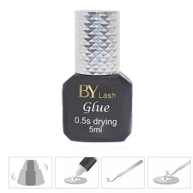 BY BY Blue, Purple, Clear, Pink 1s Lash Glue 