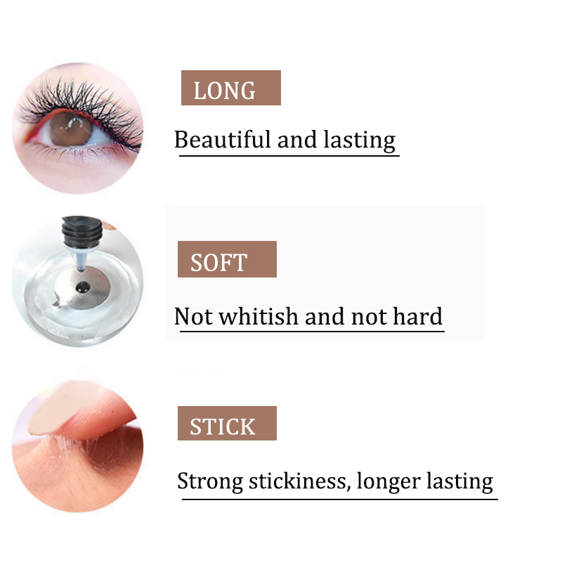 BY BY Blue, Purple, Clear, Pink 1s Lash Glue 